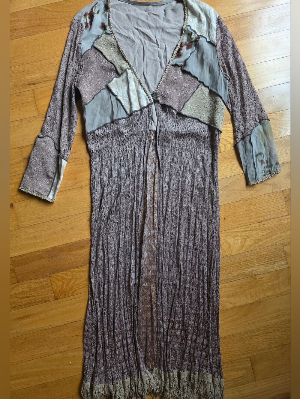 90s S A 2 Vintage Fairy Duster Patchwork Whimsical Size L